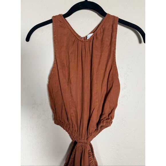 Faithfull the Brand Trapani Cut Out Linen Dress - Picture 5 of 8